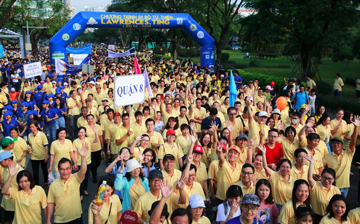 Sáng 12-01-2019, tại khu đô thị Phú Mỹ Hưng, khoảng 15.000 đã tham gia chương trình Đi bộ từ thiện Lawrence S. Ting lần thứ 14.
