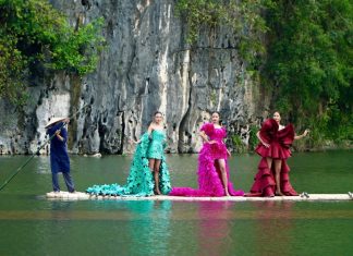 Thí sinh Miss Cosmo 2024 trong bộ sưu tập mang đậm nét văn hóa Việt tại Tràng An, Ninh Bình